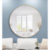 Elegant Decor Metal Frame Round Mirror With Decorative Hook 48 Inch Brass Finish MR4068BR